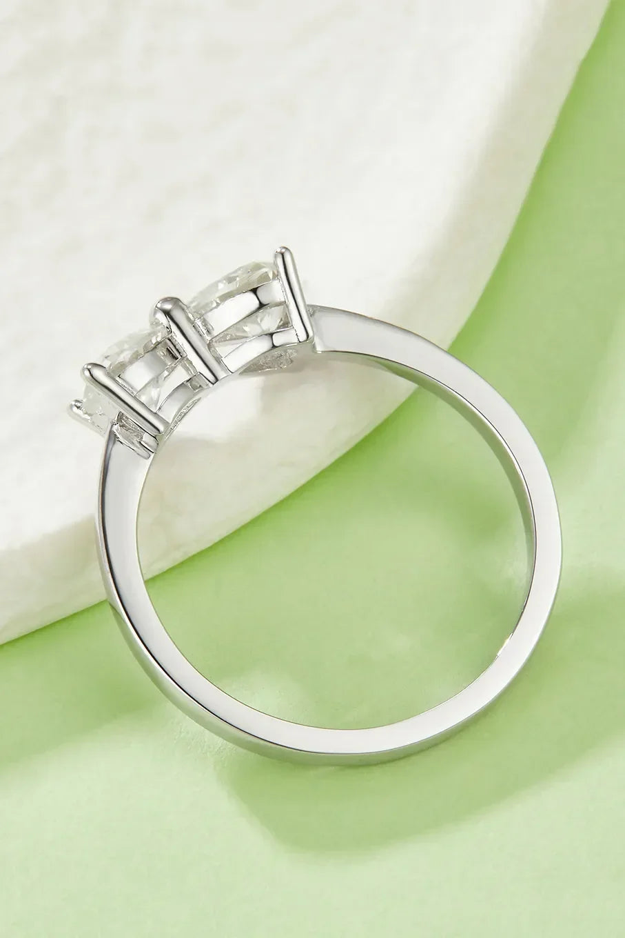 1 Carat Moissanite 925 Sterling Silver Bow Ring - VAleG
