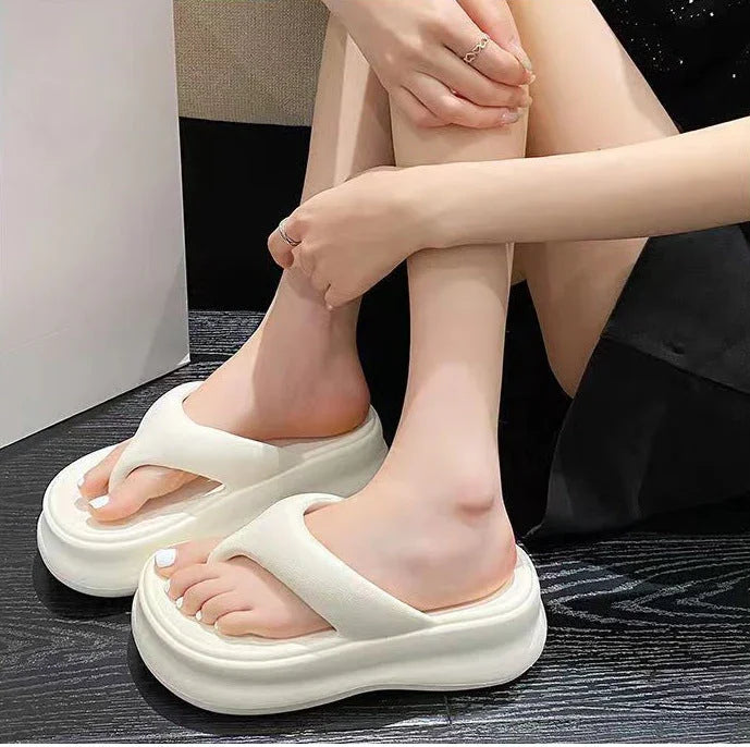 Non-slip Height-increasing Thick-soled Eva Flip-flops Women's Slippers - VAleG