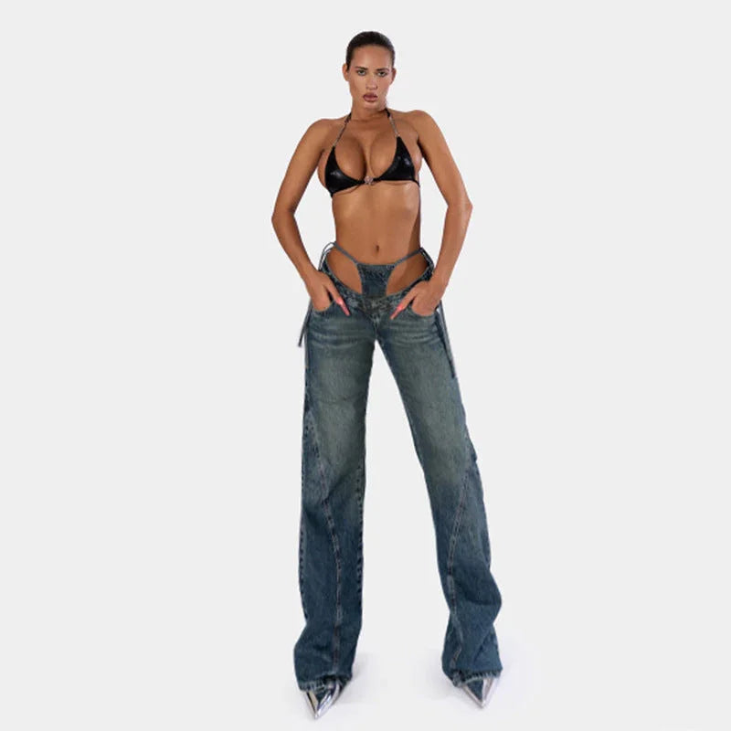 Loose And Simple All-match Denim Trousers Women - VAleG