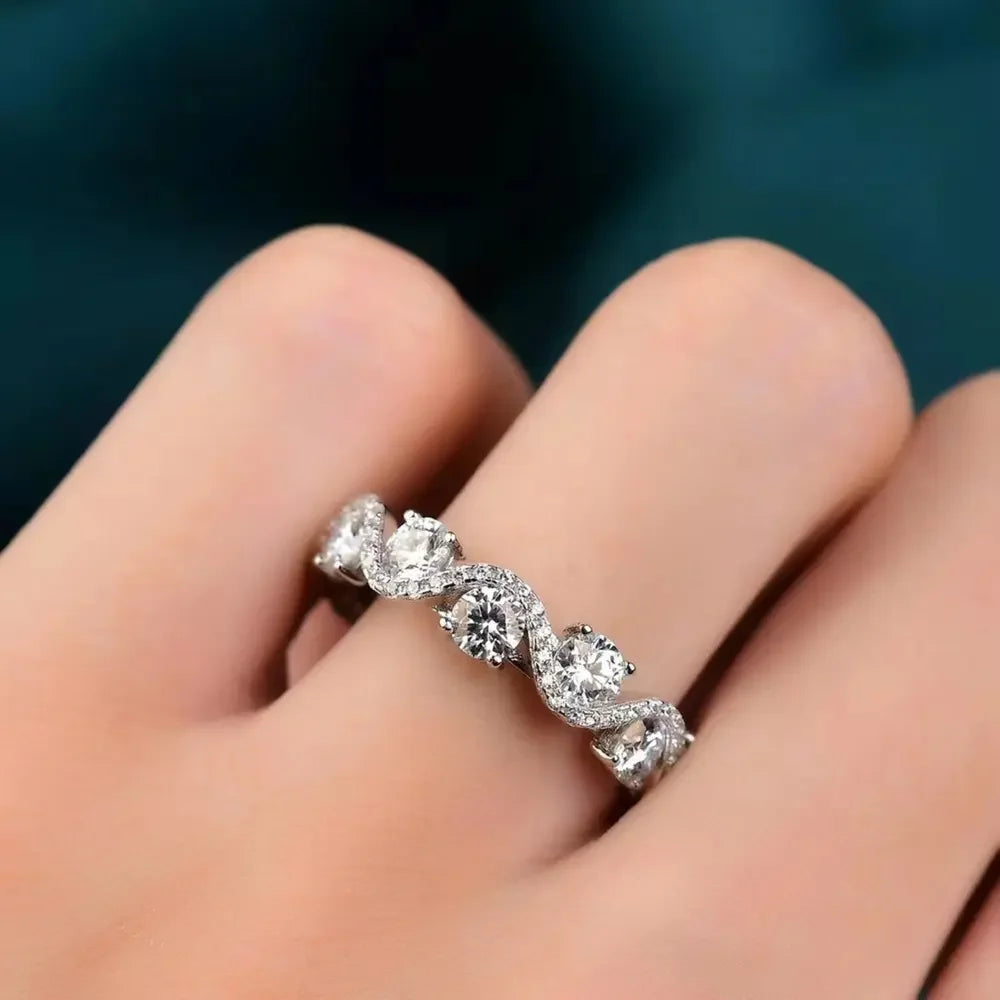 Moissanite 925 Sterling Silver Ring - VAleG