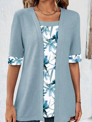 Women's Hollow-out Sleeves Cotton And Linen Buckle-free Cardigan Coat - VAleG
