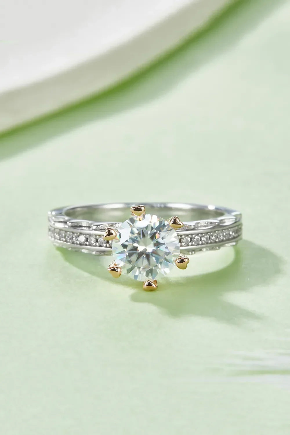 1 Carat Moissanite 925 Sterling Silver Ring - VAleG