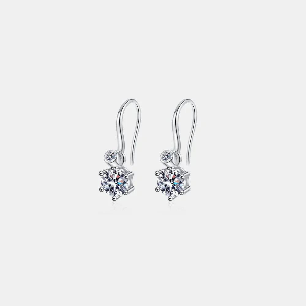 2 Carat Moissanite 925 Sterling Silver Earrings - VAleG