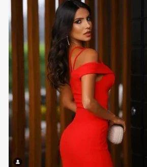 Red Bandage Tight Elastic Dress - VAleG