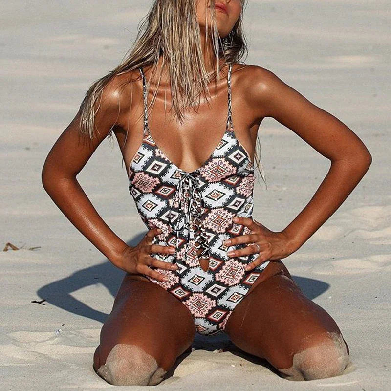 Printed one-piece swimsuit - VAleG
