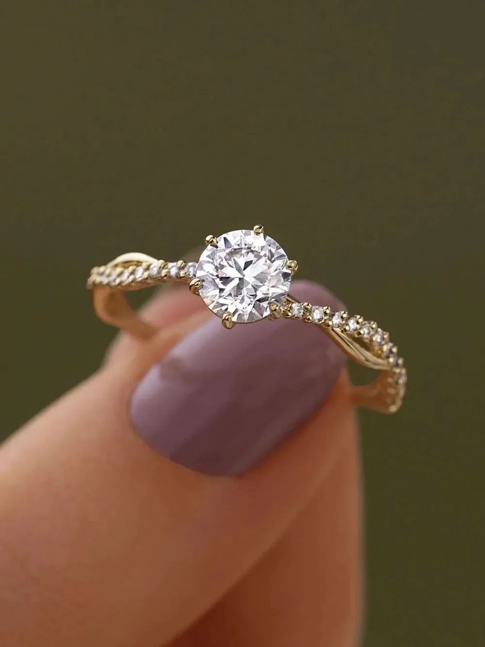 925 Sterling Silver Inlaid Zircon Ring - VAleG