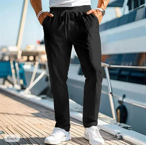 Men's Trousers Summer Elastic Waist Straight - VAleG