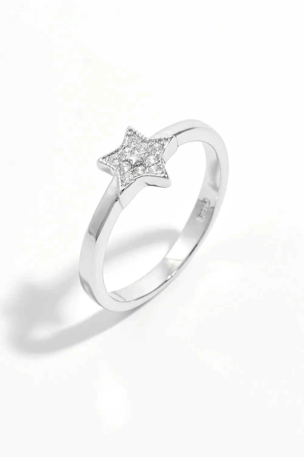 925 Sterling Silver Inland Zircon Star Ring - VAleG