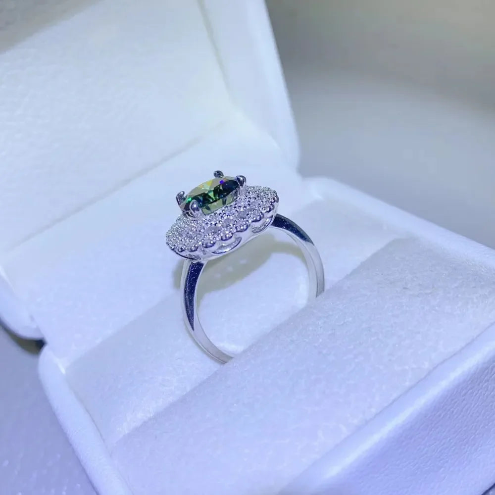 2 Carat Moissanite 925 Sterling Silver Ring - VAleG