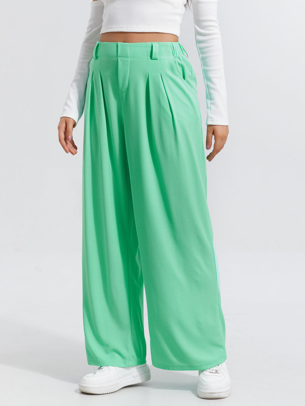 Pantaloni Larghi -  Eleganti Casual A Gamba Larga Da Donna