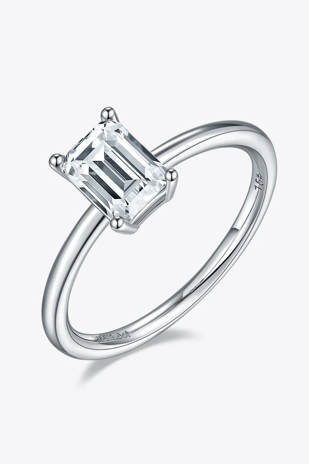 1 Carat Moissanite 925 Sterling Silver Solitaire Ring - VAleG