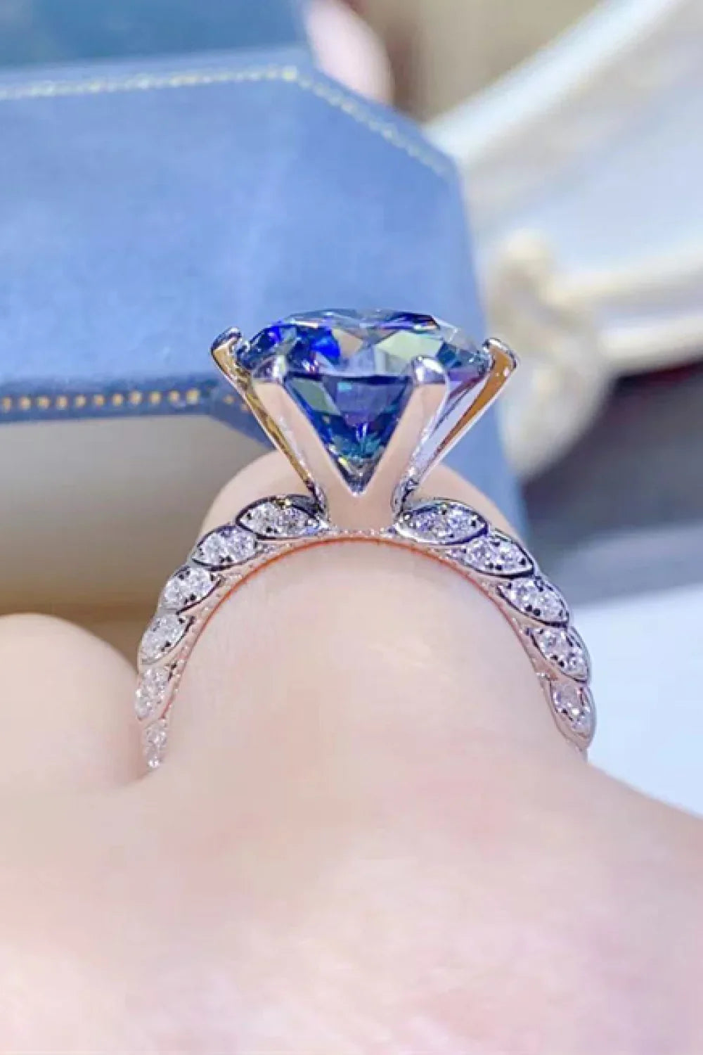5 Carat Moissanite 925 Sterling Silver Ring - VAleG