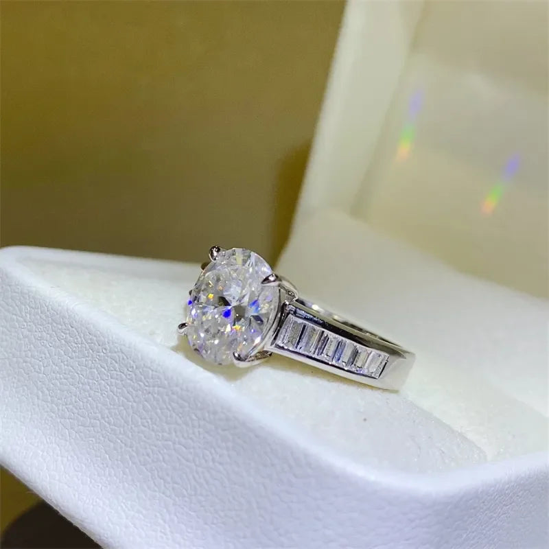 3 Carat Moissanite 925 Sterling Silver Ring - VAleG