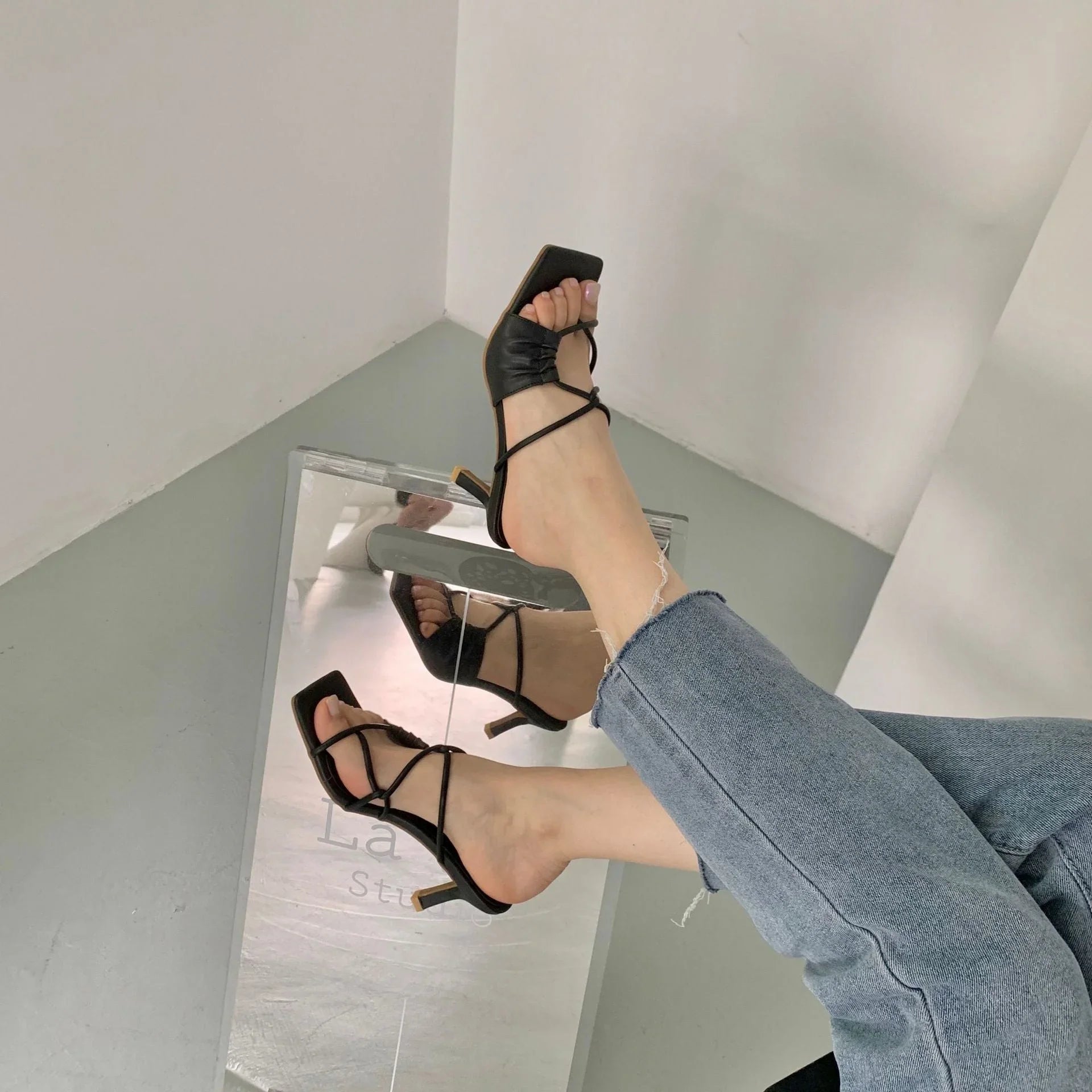Women's Flip-toe Stiletto Heel Fashion Sandals - VAleG