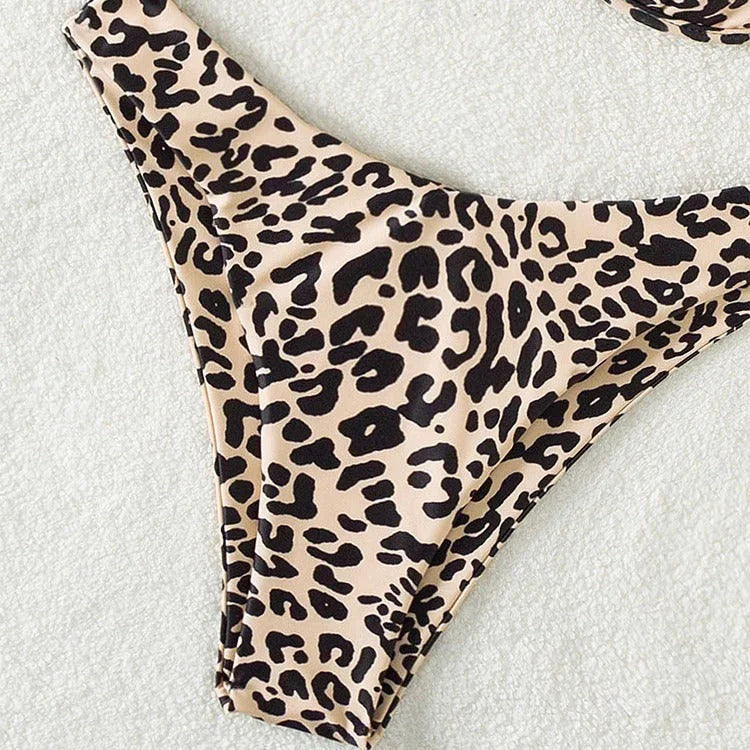 Women's Seperated Swimwear Beach Leopard Print - VAleG