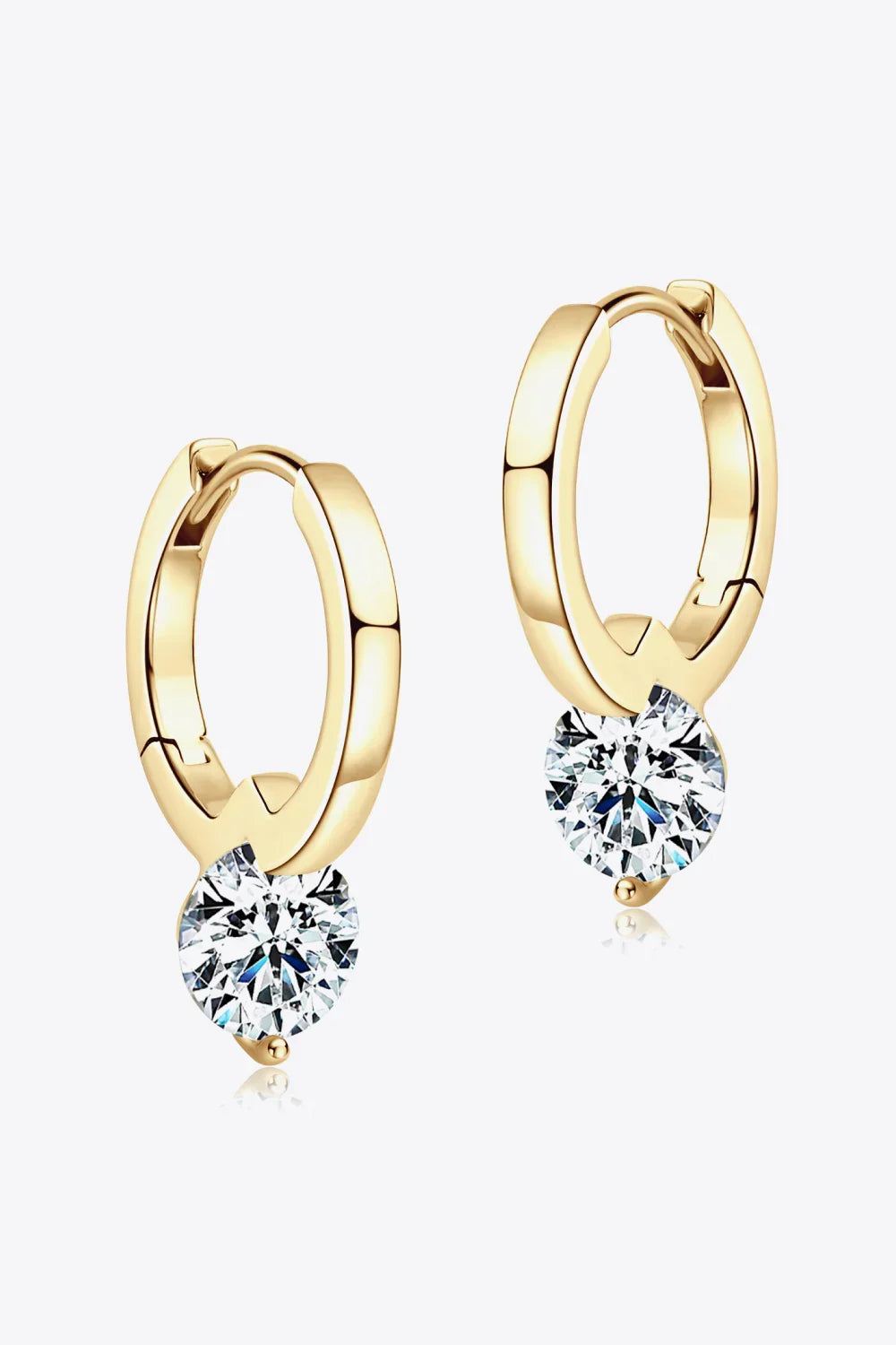 2 Carat Moissanite 925 Sterling Silver Drop Earrings - VAleG