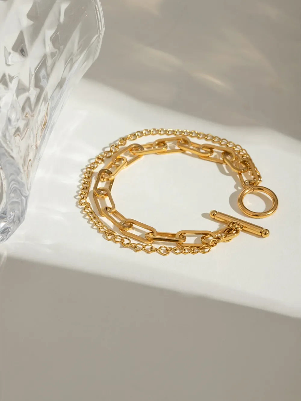 18K Gold-Plated Stainless Steel Chain Bracelet - VAleG
