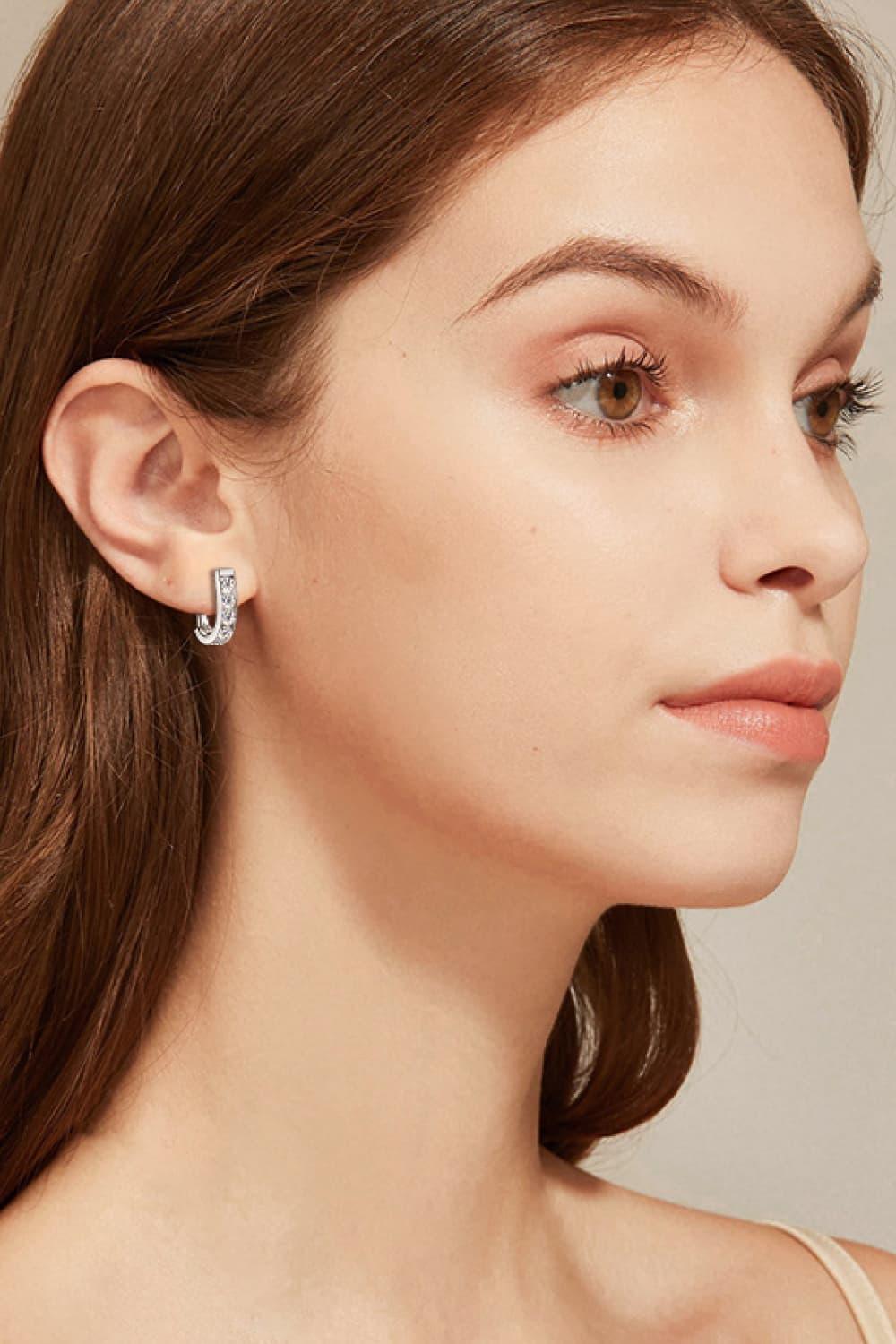 1 Carat Moissanite 925 Sterling Silver Earrings - VAleG