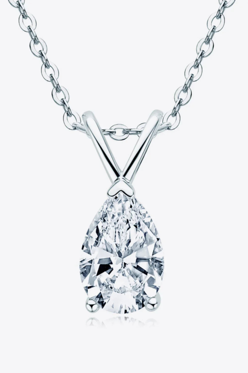 1.5 Carat Moissanite Pendant 925 Sterling Silver Necklace - VAleG