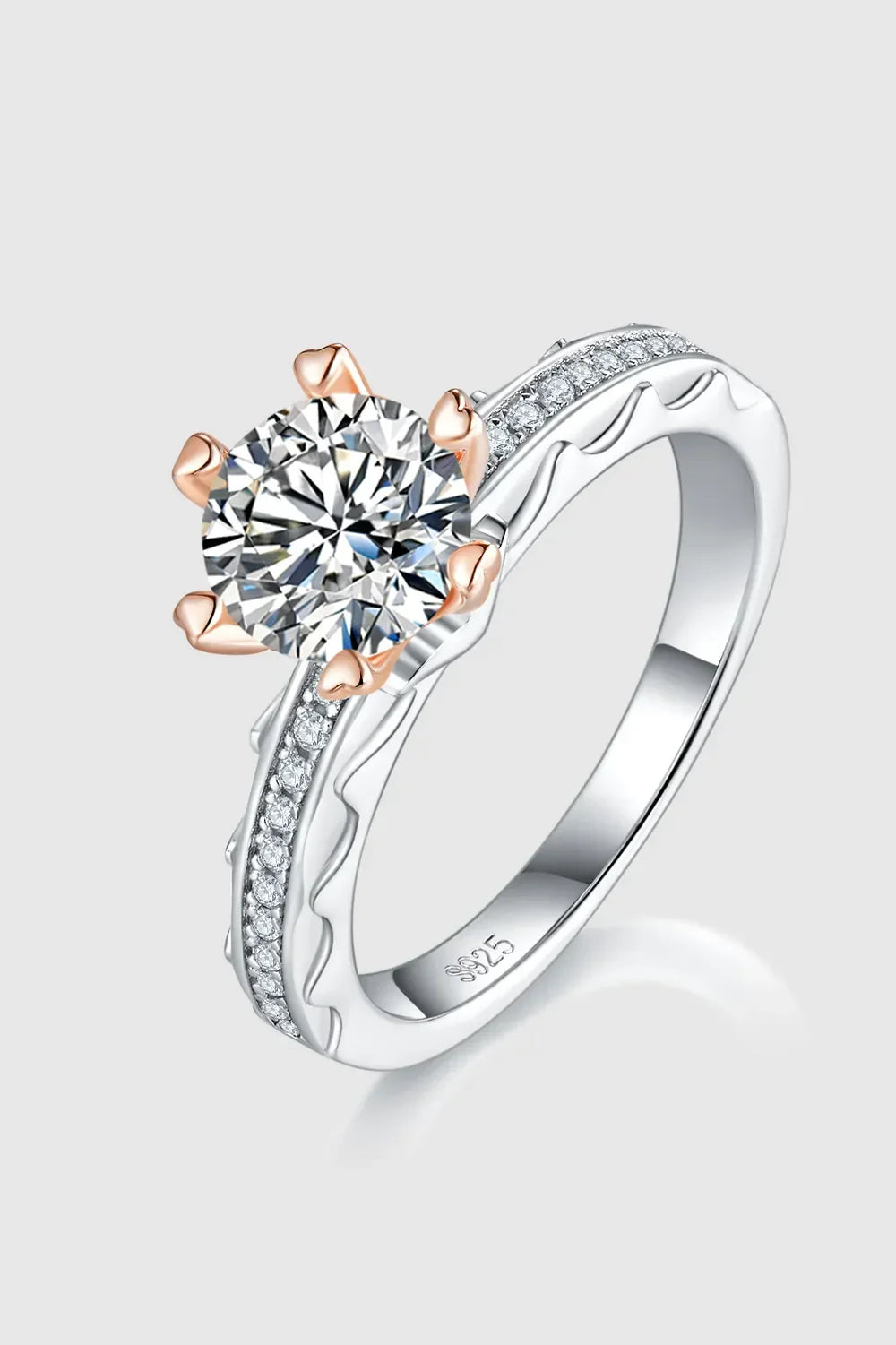 1 Carat Moissanite 925 Sterling Silver Ring - VAleG