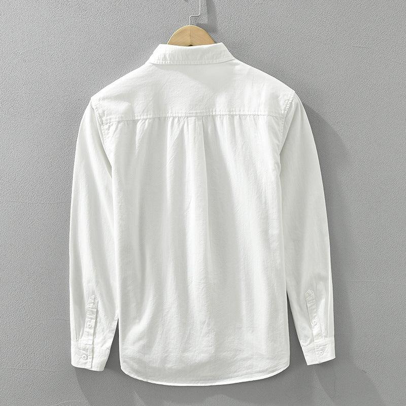 Japanese Style Simple Long Sleeve Shirt Men's New Fashion Casual - VAleG