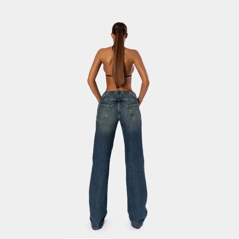 Loose And Simple All-match Denim Trousers Women - VAleG