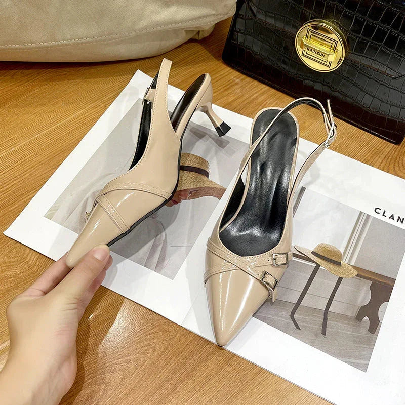 Women's Fashionable And Elegant Shoes With Buckle - VAleG