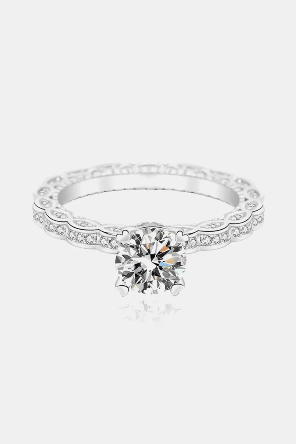 1 Carat Moissanite 925 Sterling Silver Ring - VAleG