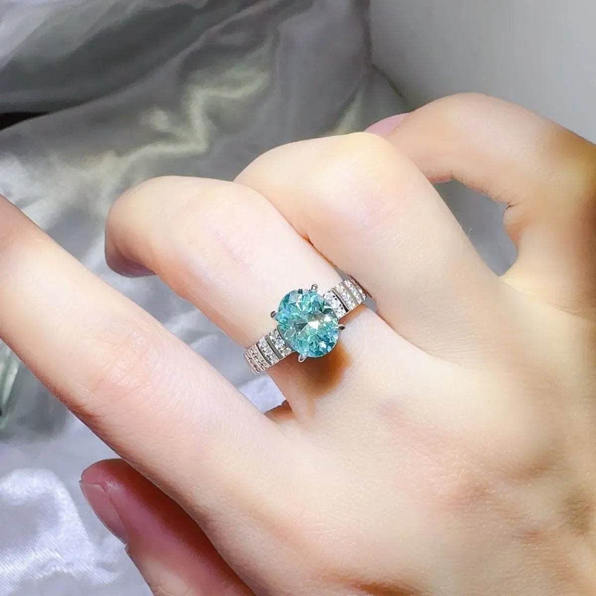 2 Carat Moissanite 925 Sterling Silver Ring - VAleG