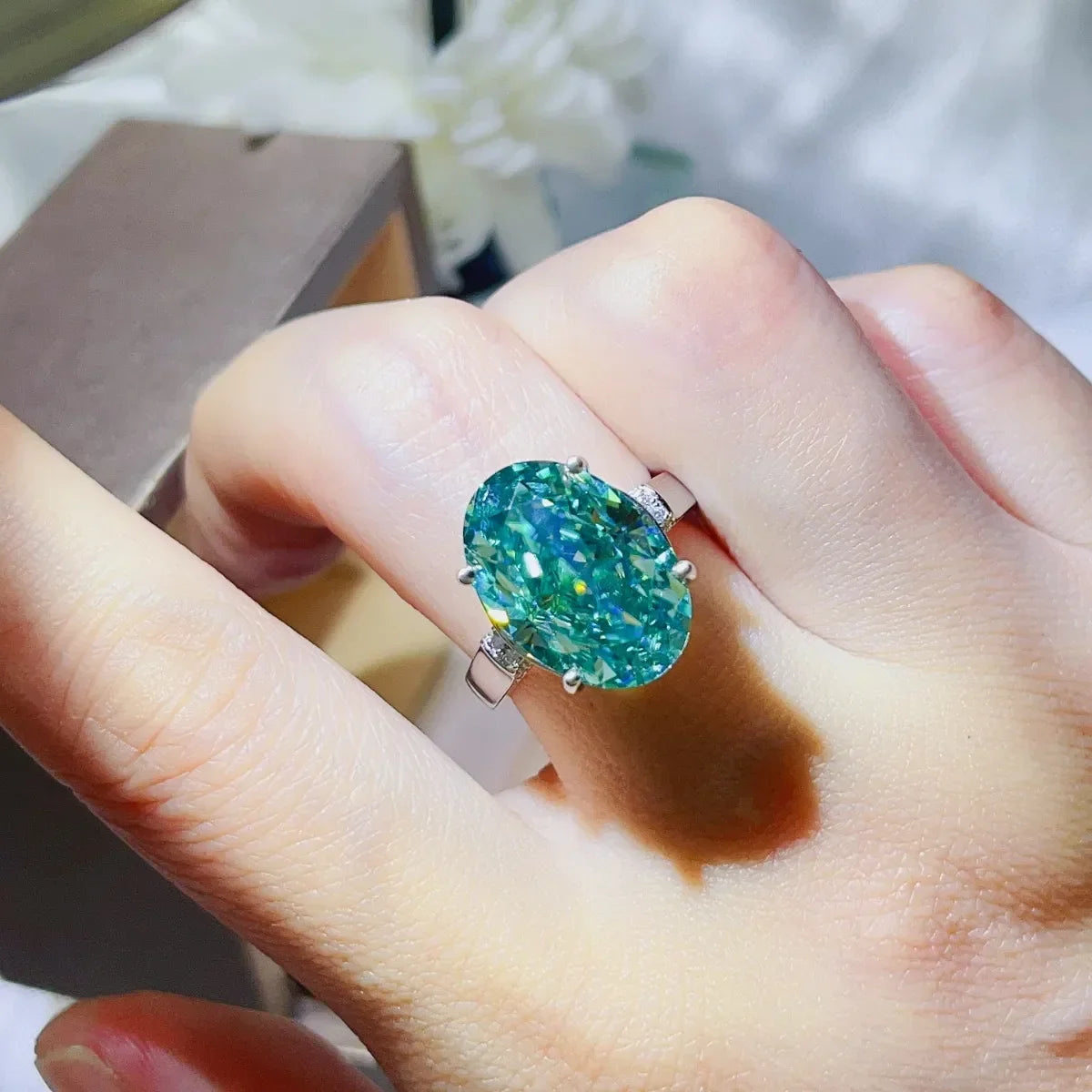 5 Carat Moissanite 925 Sterling Silver Ring - VAleG