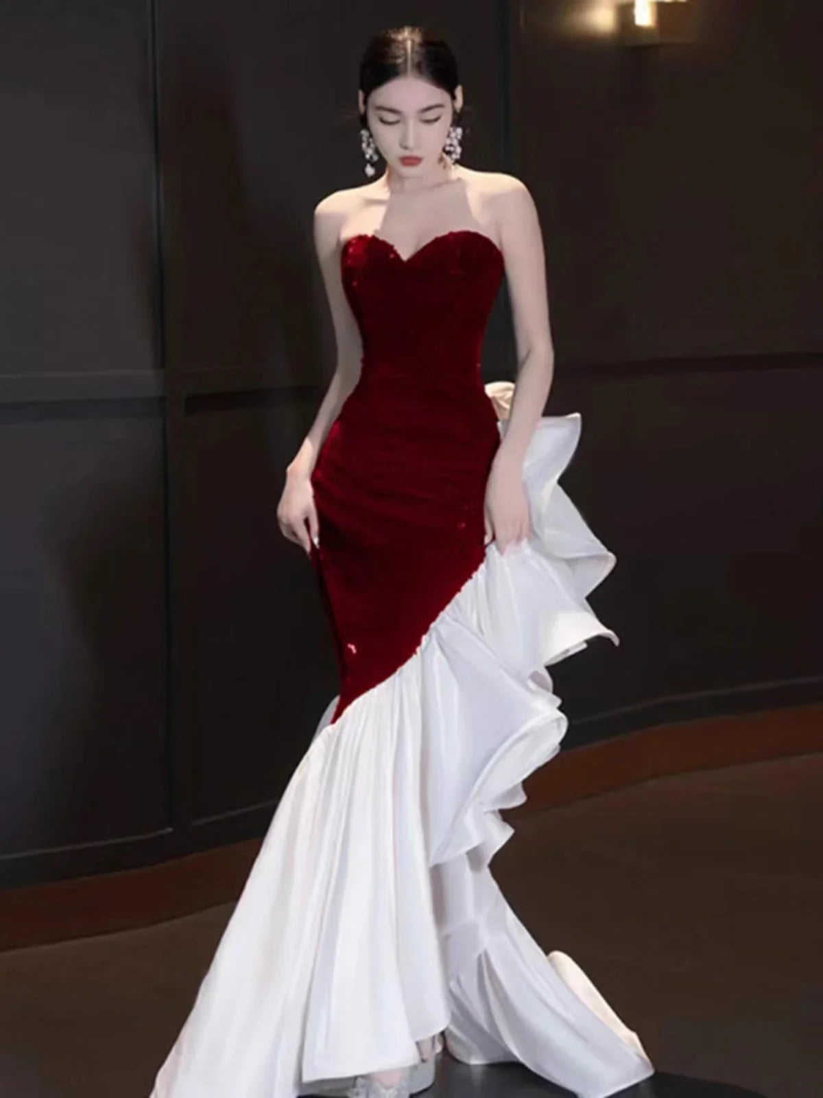 Tube Top Evening Gown - VAleG
