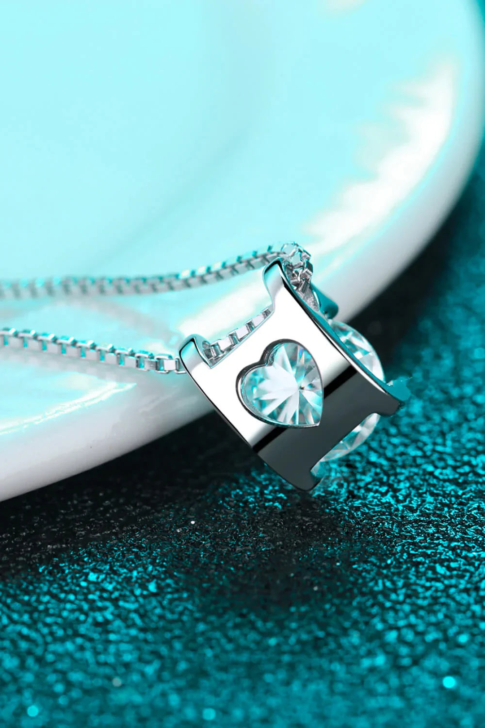 1 Carat Moissanite 925 Sterling Silver Chain Necklace - VAleG