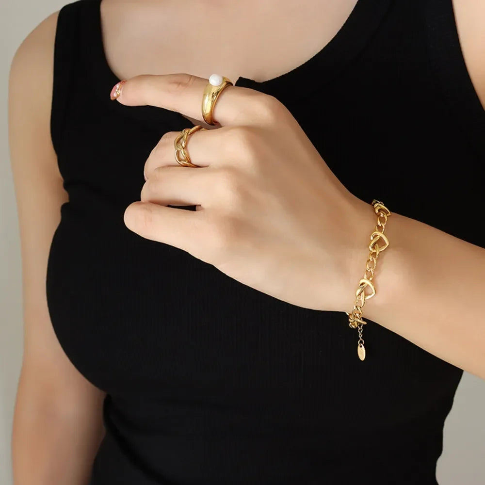 18K Gold-Plated Titanium Steel Bracelet - VAleG