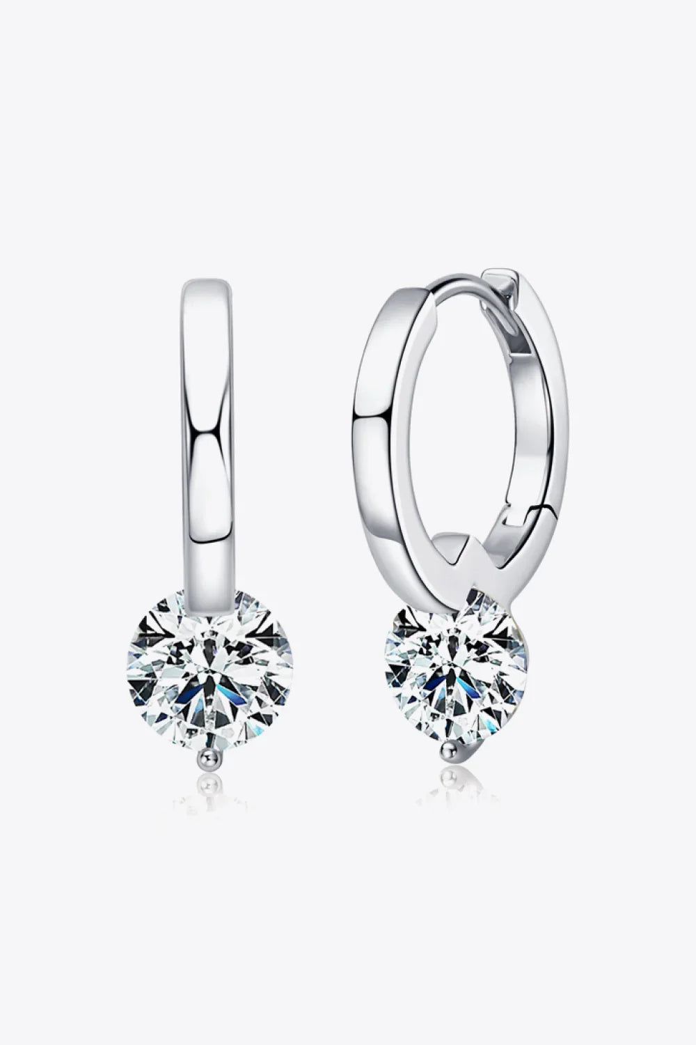 2 Carat Moissanite 925 Sterling Silver Drop Earrings - VAleG