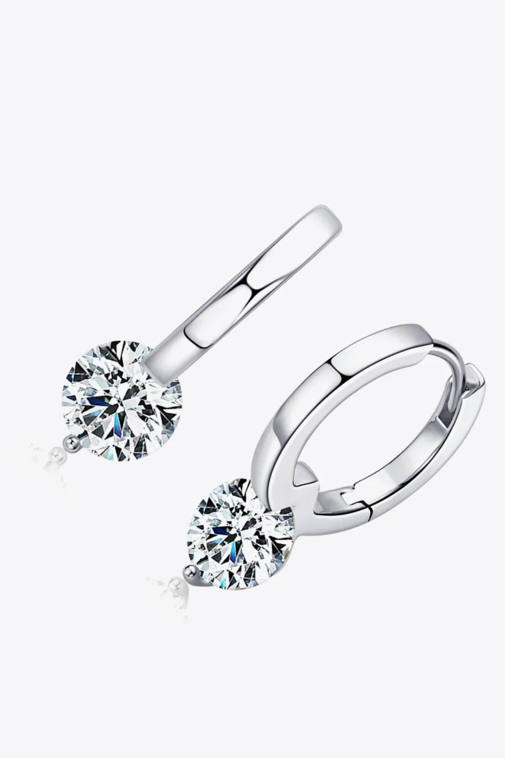 2 Carat Moissanite 925 Sterling Silver Drop Earrings - VAleG