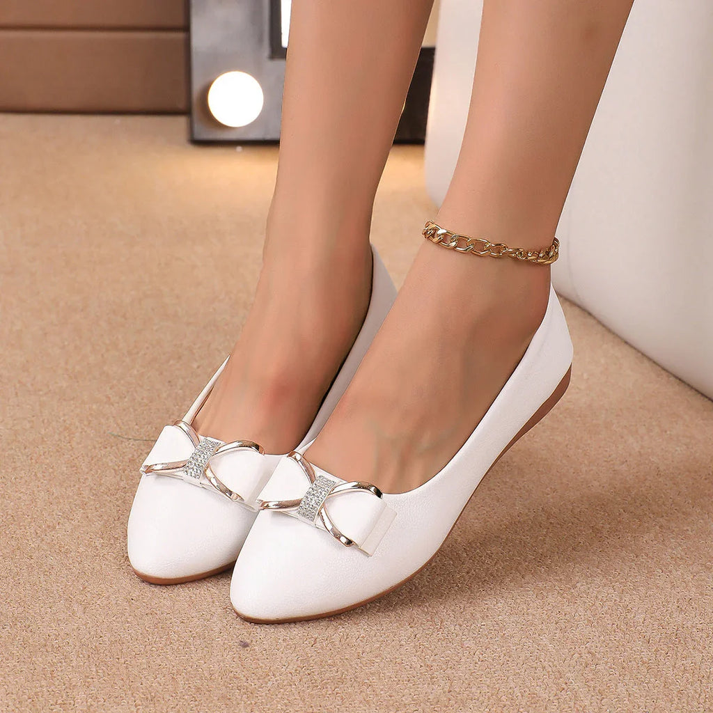 Fashion Bowknot Soft Bottom Large Size Casual Shoes - VAleG