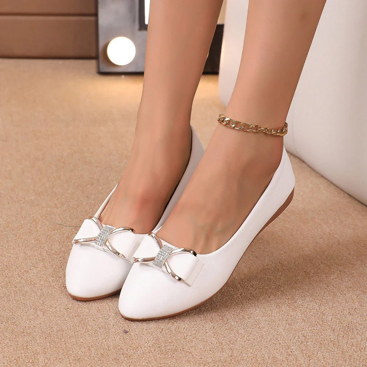 Fashion Bowknot Soft Bottom Large Size Casual Shoes - VAleG