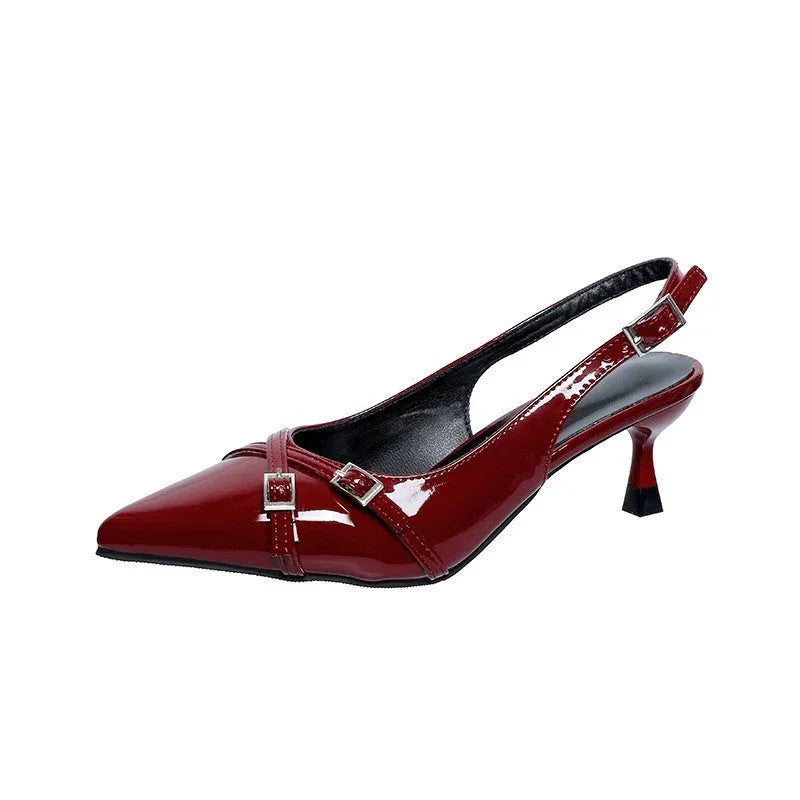 Women's Fashionable And Elegant Shoes With Buckle - VAleG