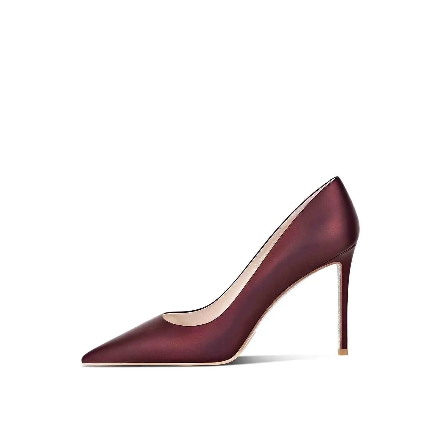 Pointed High Heels Women's Stiletto Heel Leather Pumps - VAleG