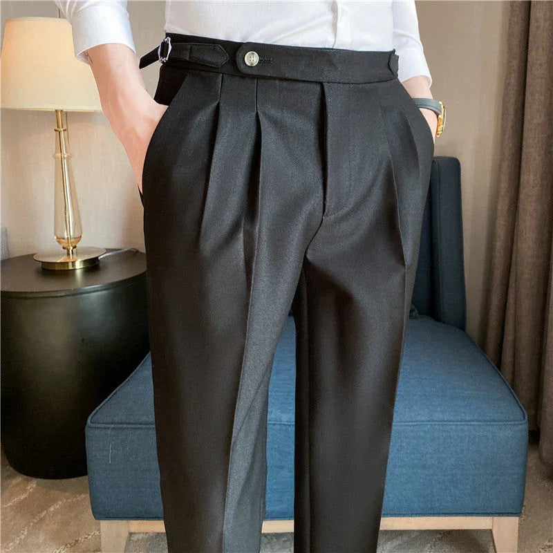 Thin Draping Belt Casual Pants Trendy Men's Suit Pants - VAleG