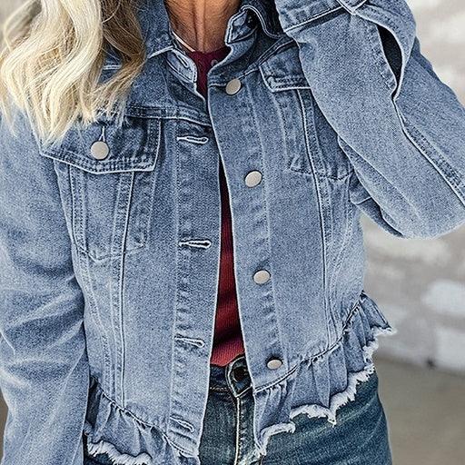 Solid Color Single Row Multi-buckle Jacket - VAleG