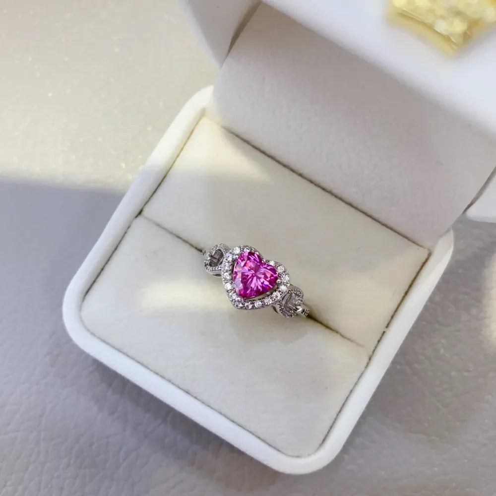 1 Carat Moissanite 925 Sterling Silver Ring - VAleG