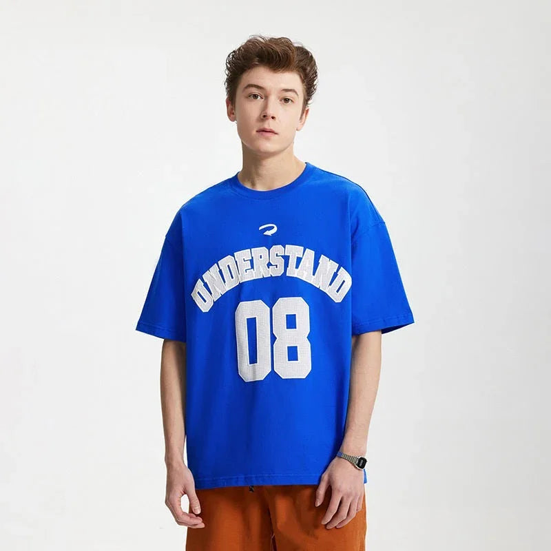 Foam Letter Printed T-shirt American Digital - VAleG