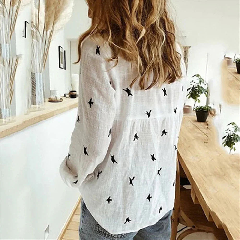 Pure color casual loose long sleeves - VAleG
