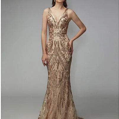 Gold Sequin High-End Dress Summer - VAleG