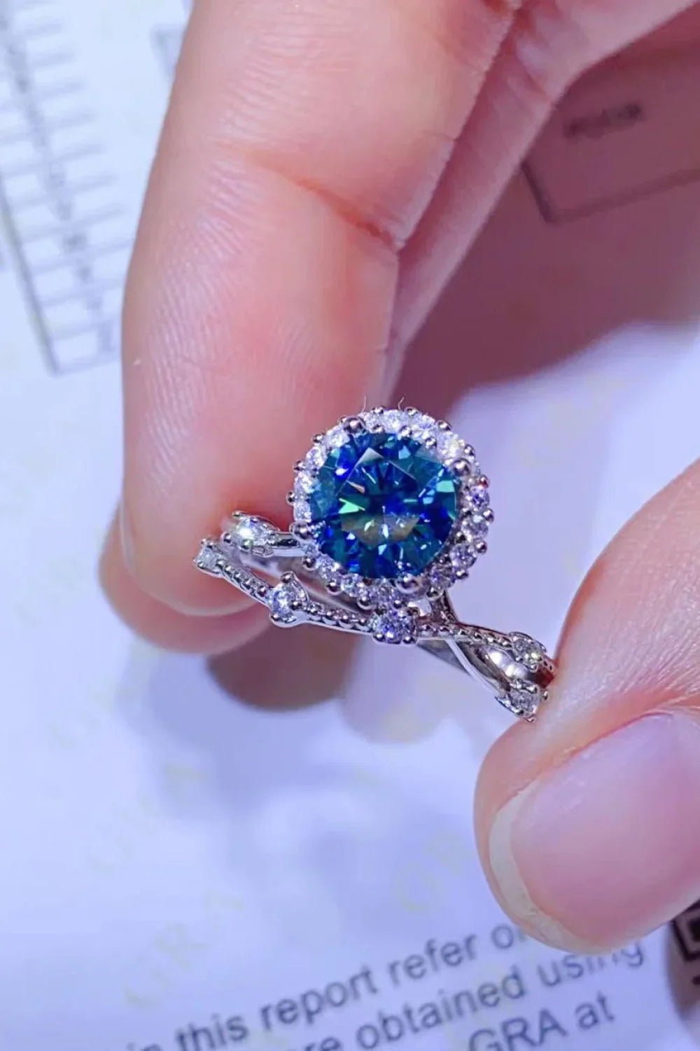 1 Carat Moissanite 925 Sterling Silver Ring - VAleG