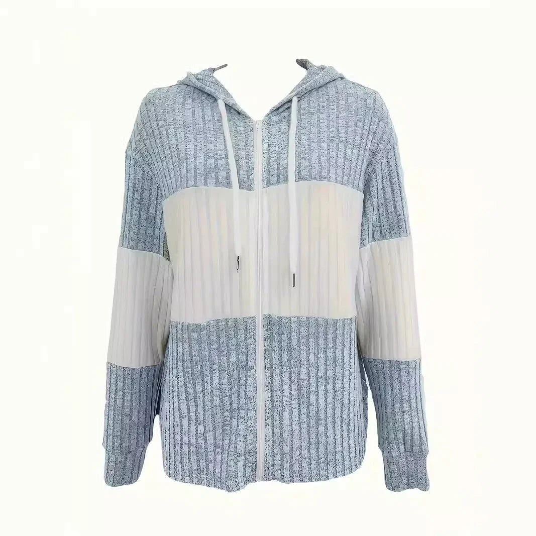 Hooded Casual Thermal Zipper Women's Coat - VAleG