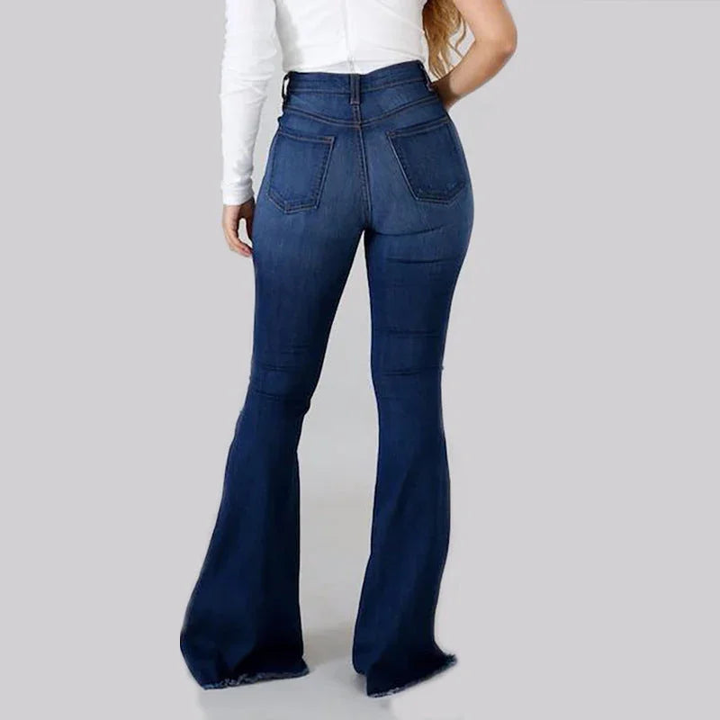 Fashion Women's Slim-fit Buttocks Ripped Jeans - VAleG