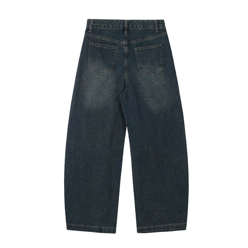 Men's High Street Loose-fitting Wide-leg Trousers - VAleG