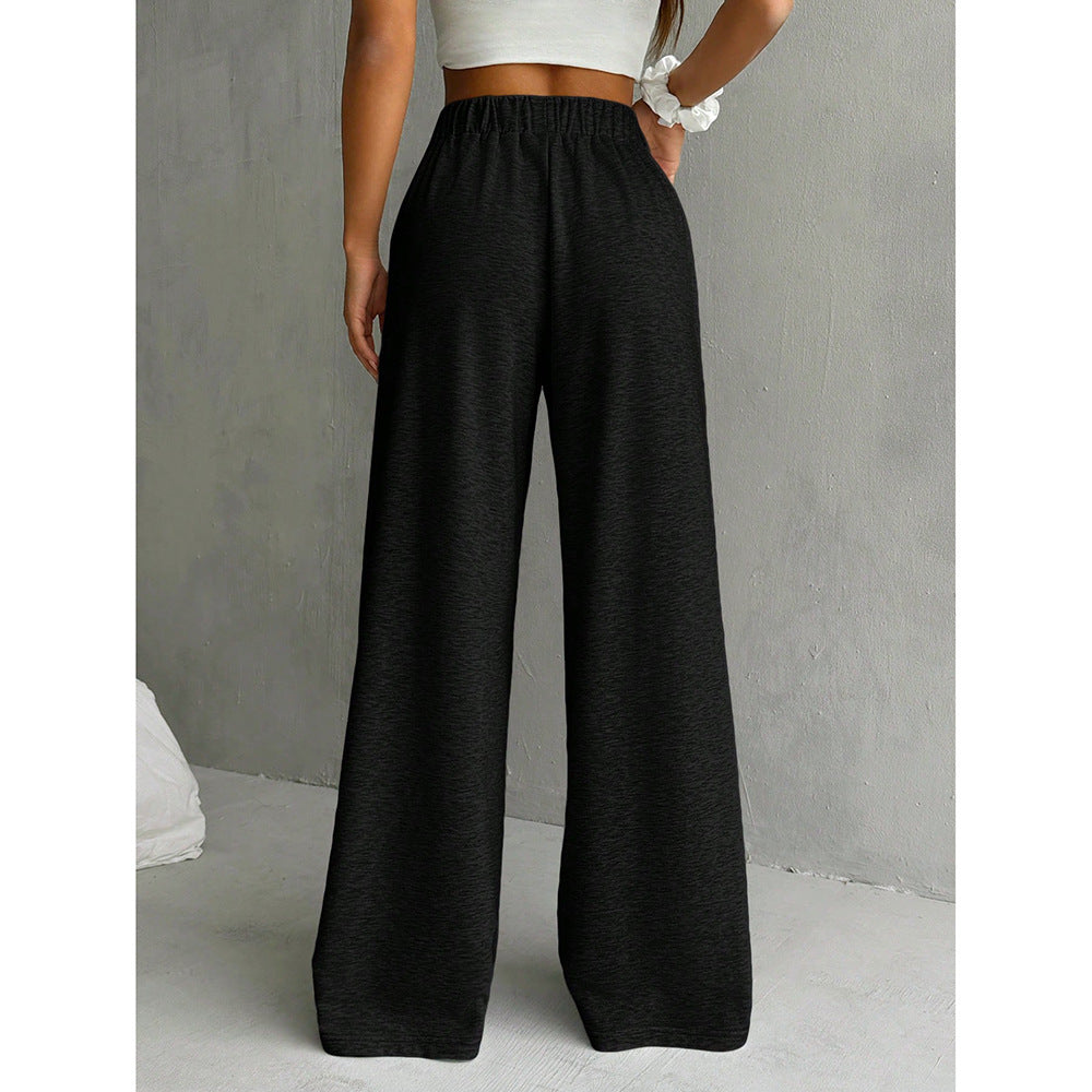 Comodi pantaloni larghi a vita alta a gamba larga